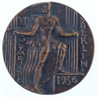 Német Harmadik Birodalom 1936. "XI. Olimpia Berlin" bronz részvételi érem. Szign.: Otto Pl...