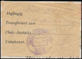 1918. július 20-án Budapesten feladott ajánlott cenzúrázott légi levél Kijevbe, a Budapest-Bécs-Krak...