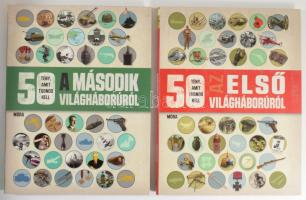 2 db könyv: 50 tény, amit tudnod kell az első világháborúról. + 50 tény, amit tudnod kell a második ...