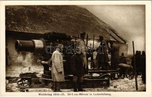 30,5 cm Mörser in Landestellung. Weltkrieg 1914-15 / WWI K.u.k. military, 30.5 cm mortar, cannon