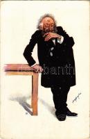 1918 Judaica art postcard. B.K.W.I. 407-2. s: Carl Josef (EK)