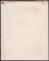 cca 1930-1940 Pécsi József (1889-1956): Térdelő kislány, hátoldalon feliratozott fotó, 30×24 cm