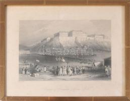 1844 Magyar zarándokok felvonulása Pesten - Pilgrims of Hungarians in Pesth. Acélmetszet William Hen...