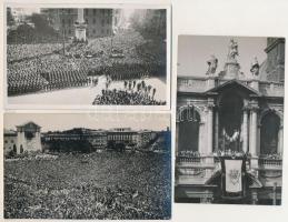 1933 XI. Piusz pápa a Santa Maria Maggiore bazilika és a Lateran bazilika erkélyéről áldást oszt / P...