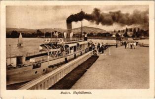 1943 Alsóörs, Hajóállomás, gőzhajó (fa)