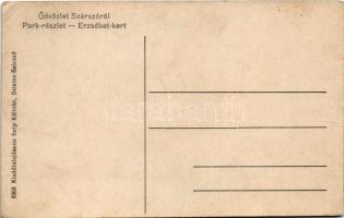 Balatonszárszó, Szárszó; Park részlet, Erzsébet kert. Szép Kálmán kiadása (EK)