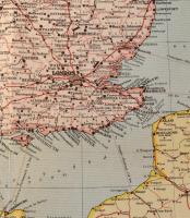 cca 1930-1940 A Brit szigetek térképe, Kókai Lajos kiadása, Bp., Hornyánszky-ny., 88x62,5 cm / Map o...