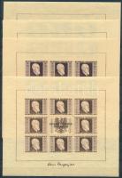 Ausztria 1946 Renner vágott kisívsor japán papíron, kifogástalan állapotban / Mi 772B -775B imperfor...