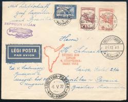 1932 Zeppelin 4. Südamerikafahrt levél Braziliába / cover to Brasil