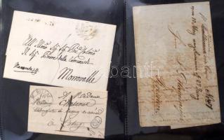 92 db bélyeg előtti levél európai országokból levélberakóban / 92 prephilatelic covers from European...