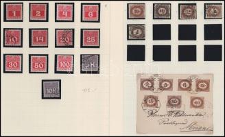 Ausztria portó gyűjteményrész 7 albumlapon / Austria postage due collection part on 7 album pages