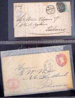 ~ 60 magyar és külföldi küldemény jobbakkal, közte futott olasz, osztrák díjjegyesek / ~60 Hungarian...