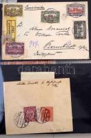 ~ 60 magyar és külföldi küldemény jobbakkal, közte futott olasz, osztrák díjjegyesek / ~60 Hungarian...