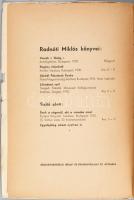 Radnóti Miklós: Lábadozó szél. Uj versei. Szegedi Fiatalok Művészeti Kollégiuma VI. Szeged, 1933., S...