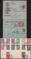 33 érdekes régi osztrák küldemény közte díjjegyesek, portók hozzá 4 egyéb külföldi / Austria 33 inte...