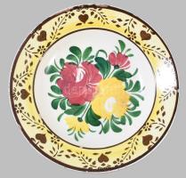 cca 1880-1900 Telkibánya dísztányér felületi sérülésekkel, d: 23 cm