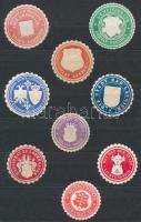 109 db régi külföldi (főleg osztrák, német) pecsétbélyeg / 109 old seal stamps mostly Austria, Germa...