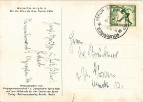 1936 Fackelstaffellauf Olympia - Berlin. Werbe-Postkarte Nr. 6. für die Olympischen Spiele 1936 / Ol...
