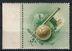 1954 A kiadásra nem került, ívszéli fogazott Győzelmi bélyeg, a zászló piros színe nélkül, luxus min...