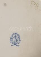 Herendi gyümölcsmintás ékszeres tálka, jelzett, kis kopással, 8,5x7 cm