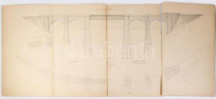 ca 1860 Oravicabánya - Stájerlak (Eisenbahn von Oravitza bis Steierdorf) vasútvonal Zsittin völgyi v...