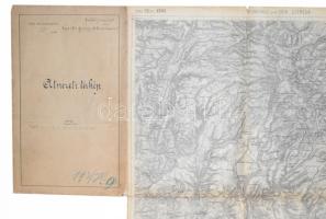 ca 1910 A Székely vasutak Sepsiszentgyörgy és Csíkszereda közötti vonal átnézeti térképe. 105x130 cm...