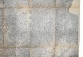 ca 1910 A Székely vasutak Sepsiszentgyörgy és Csíkszereda közötti vonal átnézeti térképe. 105x130 cm...