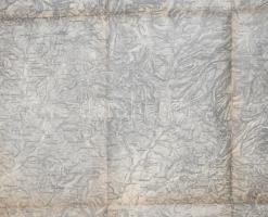 ca 1910 A Székely vasutak Sepsiszentgyörgy és Csíkszereda közötti vonal átnézeti térképe. 105x130 cm...