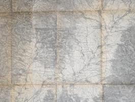 ca 1910 A Székely vasutak Sepsiszentgyörgy és Csíkszereda közötti vonal átnézeti térképe. 105x130 cm...