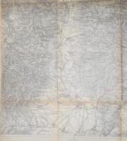 ca 1910 A Székely vasutak Sepsiszentgyörgy és Csíkszereda közötti vonal átnézeti térképe. 105x130 cm...