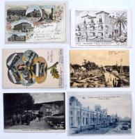 88 db vegyes régi külföldi városképes lap sok jobbal / 88 old foreign city view cards with better on...