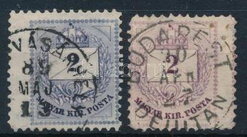 1881 2 db 2kr elfogazva