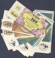 Ukrajna DN 35db modern részvény 100Gr (23x), 500Gr (6x), 1000Gr (3x), 5000Gr (2x), 10000 (3x) értékb...