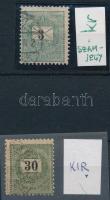 1881 3kr és 30kr apró lemezhibákkal