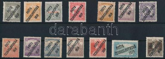 Posta Ceskoslovenska 1919 14 db bélyeg
Signed: Bodor