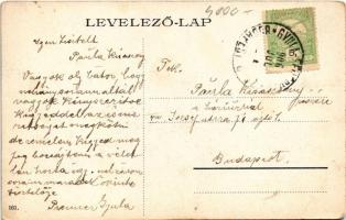 1906 Arad, Andrássy tér, Radó Gyula, Stern M., Andrényi Károly és fiai, Rosmanith A. és fia üzlete, ...