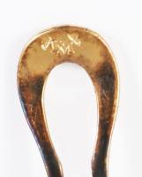 Arany (Au) fülbevaló pár gyönggyel, cca 9-10ct, jelzett, bruttó 5,3g