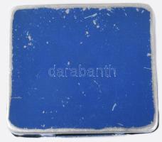 "Janina Senator" Dohány Szelence feliratú fém doboz, kopott, 8x9x1,5 cm