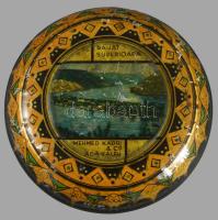 "Rahat Superioara." Ada-Kaleh, Mehmed Kadri &amp; Co. feliratú fém doboz, kopott, d: 1...