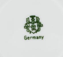 cca 1930/40 Roschützer Porzellanfabrik 4 személyes kávés készlet, jelzett, kis kopással
