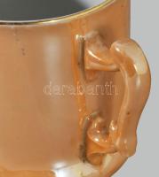 cca 1914-1927 I. Ferdinánd román király feliratú porcelán emlékbögre, "M. S. Regele Ferdinand I...