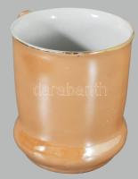 cca 1914-1927 I. Ferdinánd román király feliratú porcelán emlékbögre, "M. S. Regele Ferdinand I...