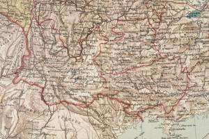 1886 Khinai birodalom térképe. Gróf Széchenyi Béla keletázsiai expedicziója (1877-1880) eredményeine...