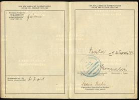 1940 Deutsches Reich Cseh-morva protektorátus munkakönyv
1940 Deutsches Reich Czecho-Moravian Prote...