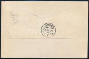 1932 Levél Koppenhágából, katapultpostával a Bremen hajóról New Yorkba / Cover from Kopenhagen, with...