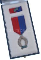 1992. "Köztársasági Őrezredi Szolgálati Jel 20 év után" zománcozott, jelzett Ag kitüntetés...