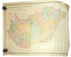 1928 Csonka-Magyarország közigazgatási térképe, 1:500.000, Bp., M. Kir. Állami Térképészet, felteker...