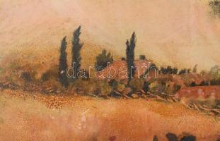 Benkő József (-), Szinyei Merse Pál: Táj, 1969. Olaj, vászon, jelzett, kopott keretben, 70×50 cm