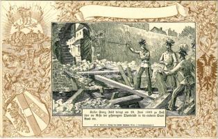 Kaiser Franz Josef bringt am... Druck und Verlag von Stefan Sandner Nr. 6. / Franz Josef of Austria ...