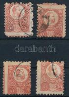 1871 4 db Réznyomat 5kr elfogazva